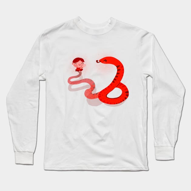 Snake Long Sleeve T-Shirt by Mjdaluz